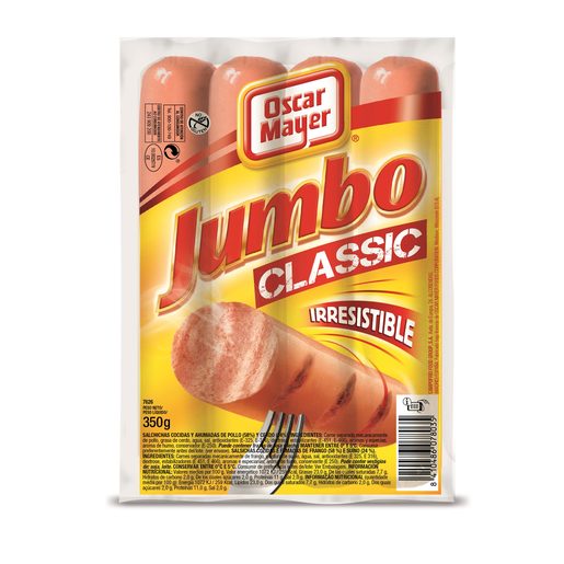 OSCAR MAYER salchichas jumbo con queso envase 350 gr
