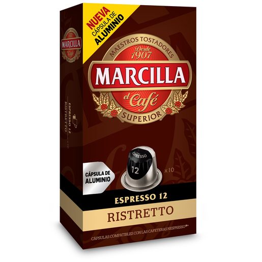 MARCILLA café extra fuerte 10 cápsulas caja 50 gr