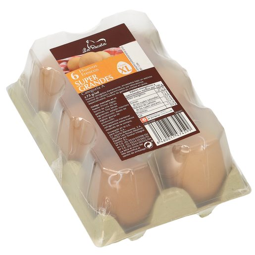 LA RECETA huevos frescos categoria A clase XL estuche 6 uds